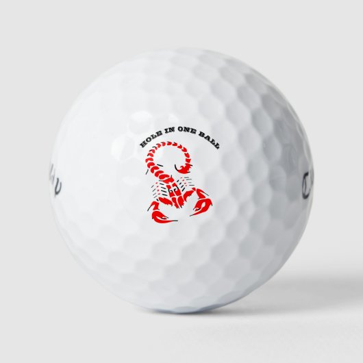 Rotes Giftkorpion sehr giftiges Insekt Golfball (Vorderseite)