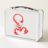 Rotes Giftkorpion sehr giftiges Insekt Metall Lunch Box (Rückseite)
