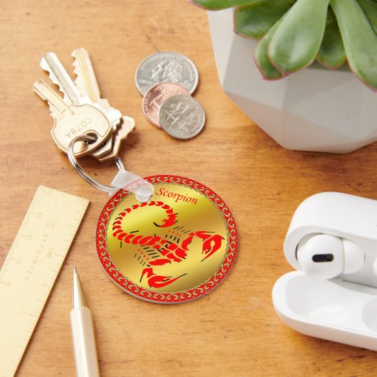 Rotes Giftkorpion sehr giftiges Insekt Schlüsselanhänger (Schreibtisch)