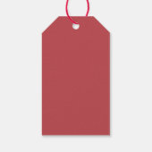 Rotes Gingham Boho Augapfel Baby Shower Geschenkanhänger (Rückseite)