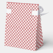 Rotes Gingham Boho Augapfel Baby Shower Geschenkschachtel (Rückseite)