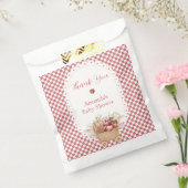 Rotes Gingham Boho Augapfel Baby Shower Geschenktütchen (Versiegelt)