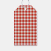 Rotes Gingham-Frohe-Weihnachten-Geschenk-Anhänger Geschenkanhänger (Rückseite)