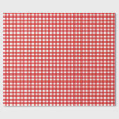Rotes Gingham Geschenkpapier (Flach)