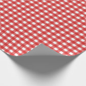 Rotes Gingham Geschenkpapier (Ecke)