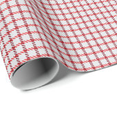 Rotes Gingham Geschenkpapier (Rolleneckpunkt)