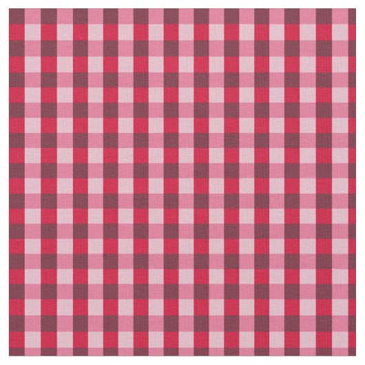 Rotes Gingham-Gewebe Stoff (Nahaufnahme)