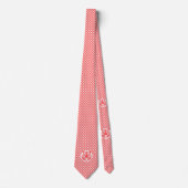 Rotes Gingham-Karo mit rotem Tigerkopf Krawatte (Vorderseite)