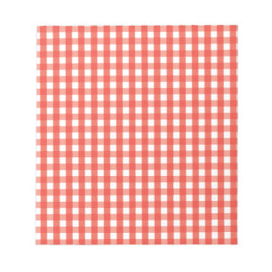 Rotes Gingham-Karo-Muster Notizblock