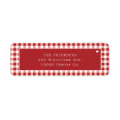 Rotes Gingham-Karo personalisiert (Vorne)