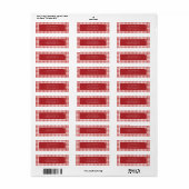 Rotes Gingham-Karo personalisiert (Vorne)