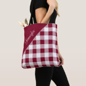Rotes Gingham-Karomuster Muster Tasche (Von Nahem)