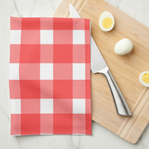 Rotes Gingham-Küchenhandtuch Geschirrtuch