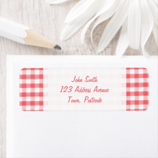 Rotes Gingham-Muster (Insitu)
