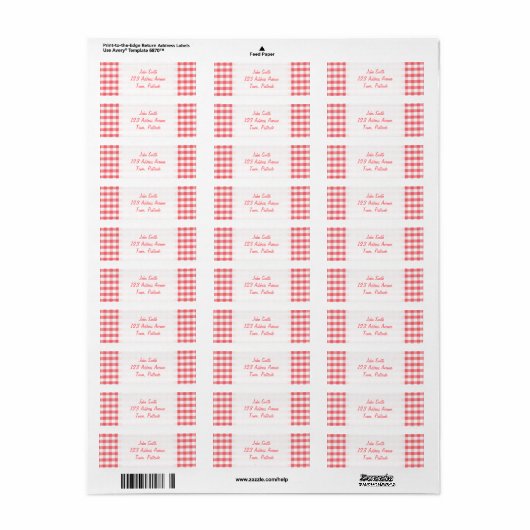 Rotes Gingham-Muster (Vorne)