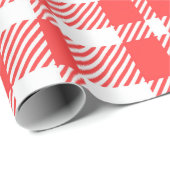 Rotes Gingham-Muster Geschenkpapier (Rolleneckpunkt)
