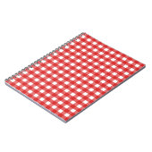 Rotes Gingham Notizblock (Linke Seite)