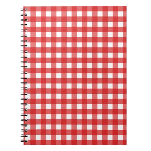 Rotes Gingham Notizblock (Vorderseite)