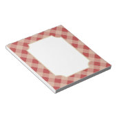 Rotes Gingham-Notizbuch Notizblock (angewinkelt)