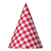 Rotes Gingham Partyhütchen (Links)