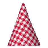 Rotes Gingham Partyhütchen (Rechts)