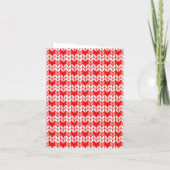 ROTES GINGHAM-STRICKMOTIV KLAPPKARTE / HOCHKANT KARTE (Rückseite)