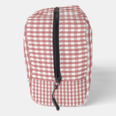 Rotes Gingham Süßes Karo Kosmetik Waschbeutel (Rechts)