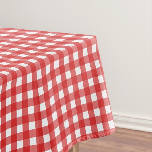 Rotes Gingham Tischdecke (Beispiel)