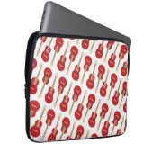 Rotes Gitarrenmuster Laptopschutzhülle (Vorne Rechts)