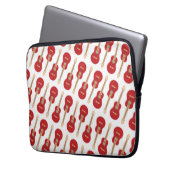 Rotes Gitarrenmuster Laptopschutzhülle (Vorderseite Links)