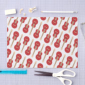 Rotes Gitarrenmuster Seidenpapier (Handwerk)