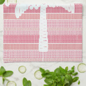 Rotes Gitter mit Palm Tree Tee Handtuch (Gefaltet)