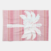 Rotes Gitter mit Palm Tree Tee Handtuch (Horizontal)
