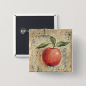 Rotes glänzendes Apple Button (Vorne & Hinten)