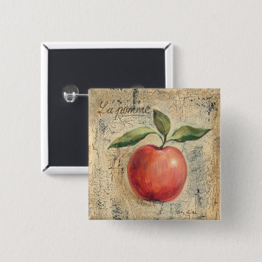 Rotes glänzendes Apple Button (Vorne & Hinten)