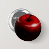 Rotes glänzendes Apple - verbotene Frucht Button (Vorne & Hinten)