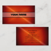 Rotes glänzendes Edelstahl-Metall Visitenkarte (Vorne/Hinten)
