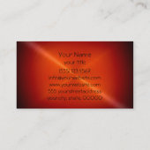 Rotes glänzendes Edelstahl-Metall Visitenkarte (Rückseite)