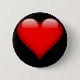 Rotes glänzendes Herz Button