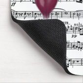 Rotes Glas auf Musik Mousepad (Ecke)