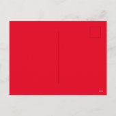 ROTES GLAS FEIERTAGSPOSTKARTE (Rückseite)