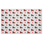 Rotes glattes Dackel-Herz-Gewebe Stoff (Fat Quarter (45,7 x 55,9 cm))