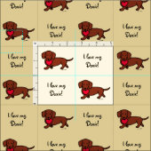 Rotes glattes Dackel-Herz Stoff (Kachel)