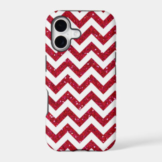 Rotes Glitter-Chevron-Muster