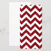 Rotes Glitter-Chevron-Muster (Vorne/Hinten)