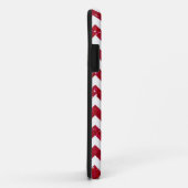 Rotes Glitter-Chevron-Muster Case-Mate iPhone Hülle (Hinten/Rechts)