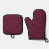 Rotes Glitter Ofenhandschuh & Topflappen-Set (Vorderseite)