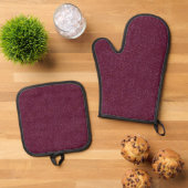 Rotes Glitter Ofenhandschuh & Topflappen-Set (Oben Unten)