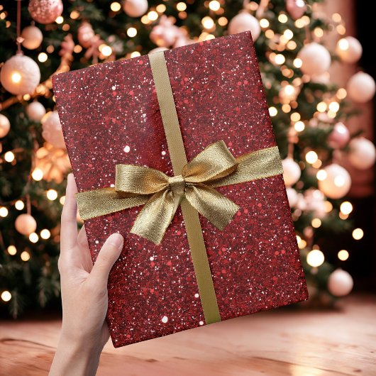 Rotes Glitter-Sparkling-Geschenkpapier Geschenkpapier