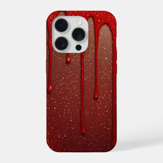 Rotes Glitter-Tropfen iPhone Hülle (Rückseite)